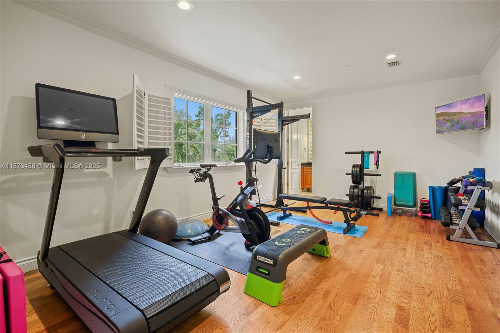 5400 Banyan Trail Coral Gables, FL 33156 - Photo 39 of 75 a view of a room with gym equipment
