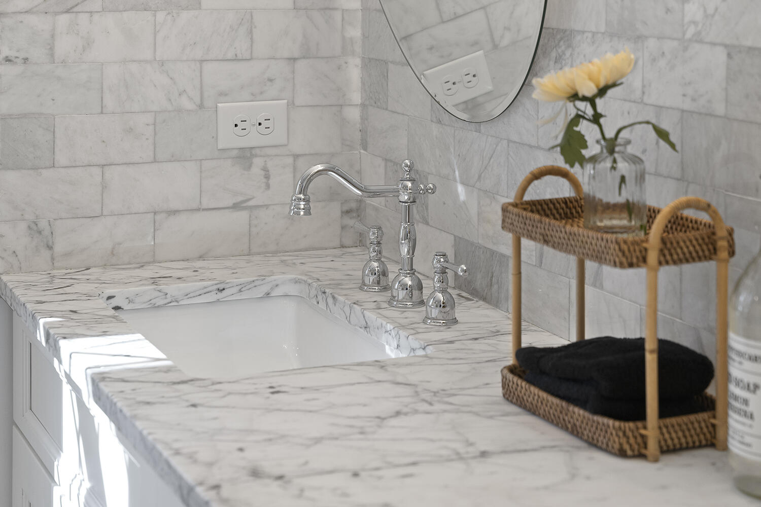 16 Mockingbird Drive Edgartown, MA 02539 - Photo 25 of 36 a bathroom with a sink and a mirror