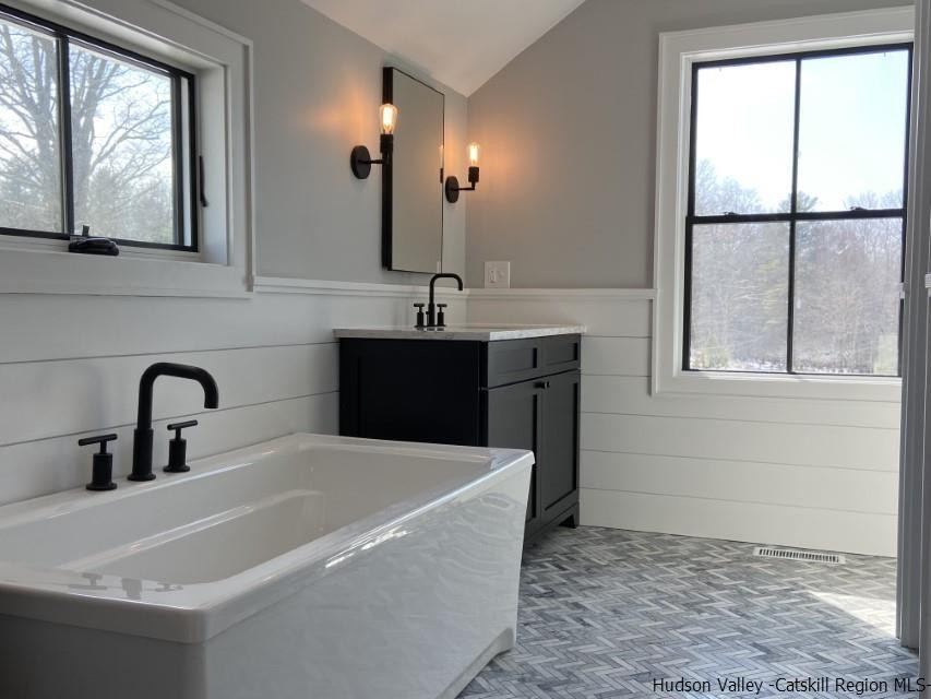 194 Lower Sahler Mill Road Olivebridge, NY 12461 - Photo 12 of 16 a bathroom with a sink and a mirror