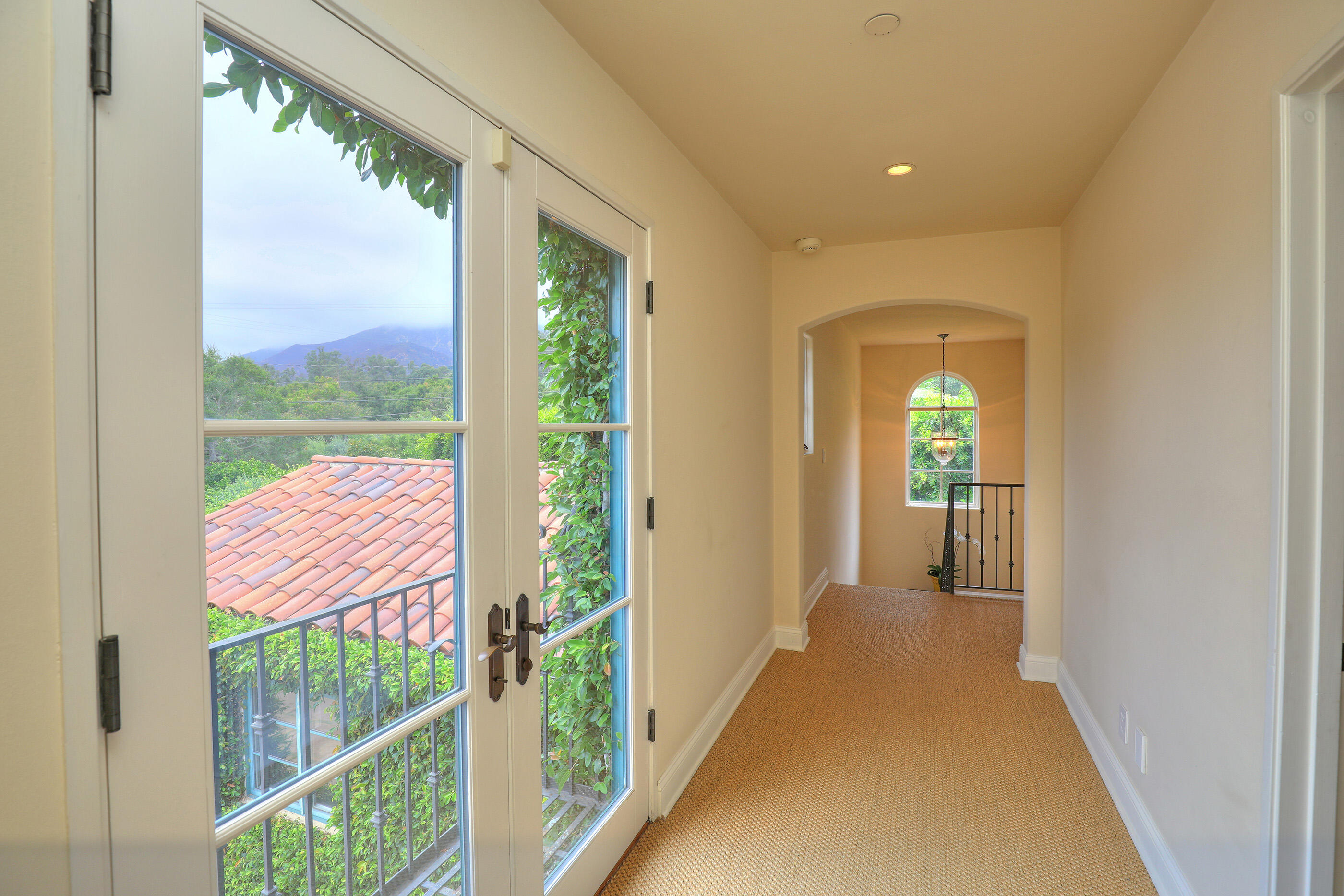 780 Ladera Lane Montecito, CA 93108 - Photo 18 of 25 Upstairs Hallway with Views and French D