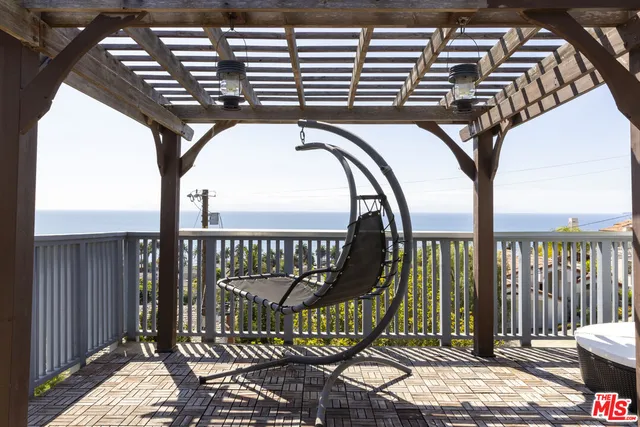a view of a city from a balcony