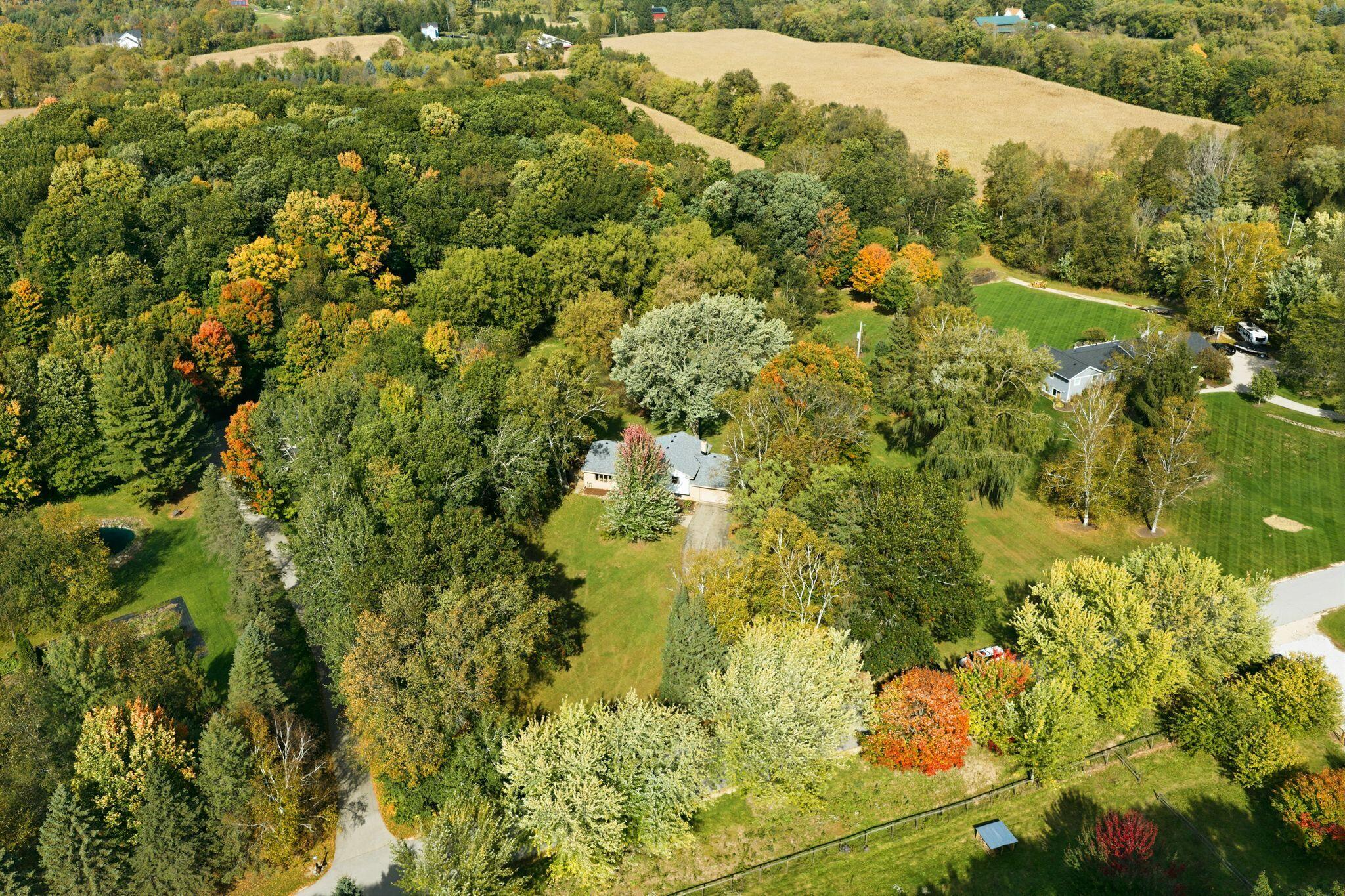 5974 Loghouse Road Erin, WI 53027 - Photo 36 of 55 Aerial view of home