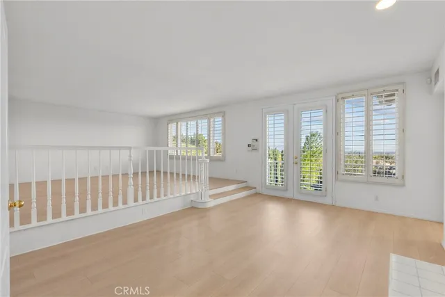 a view of city from a balcony