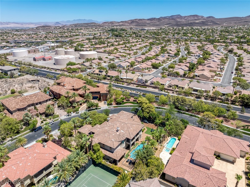 1545 Villa Rica Drive Henderson, NV 89052 - Photo 42 of 61 Aerial view of residential area featuring a mountainous background