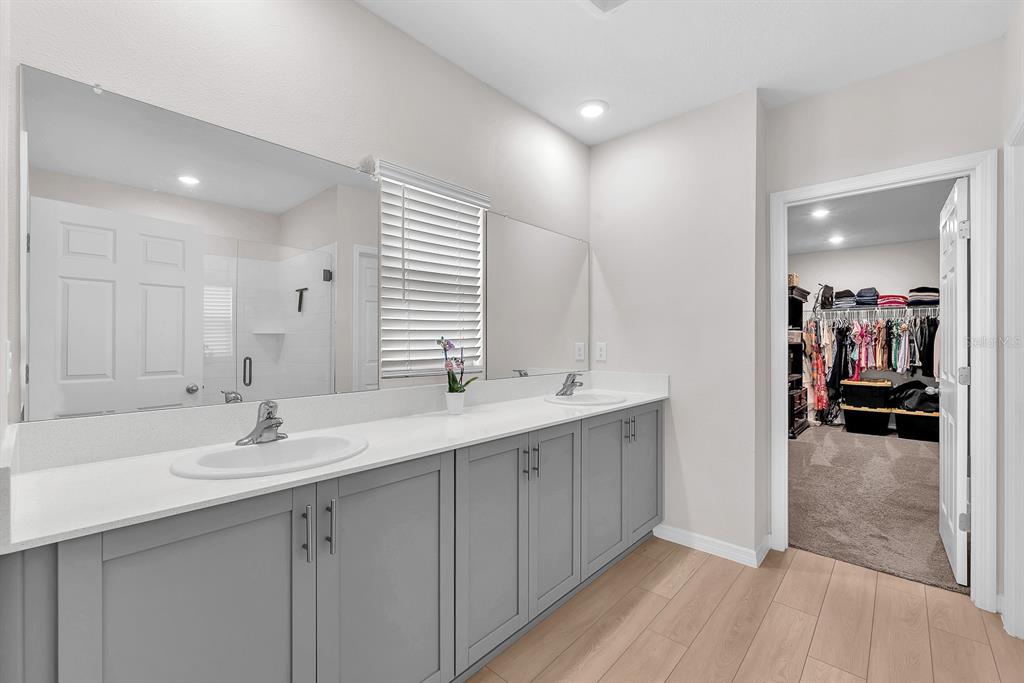 12952 Wellspring Drive Lithia, FL 33547 - Photo 17 of 46 a bathroom with a sink and a mirror