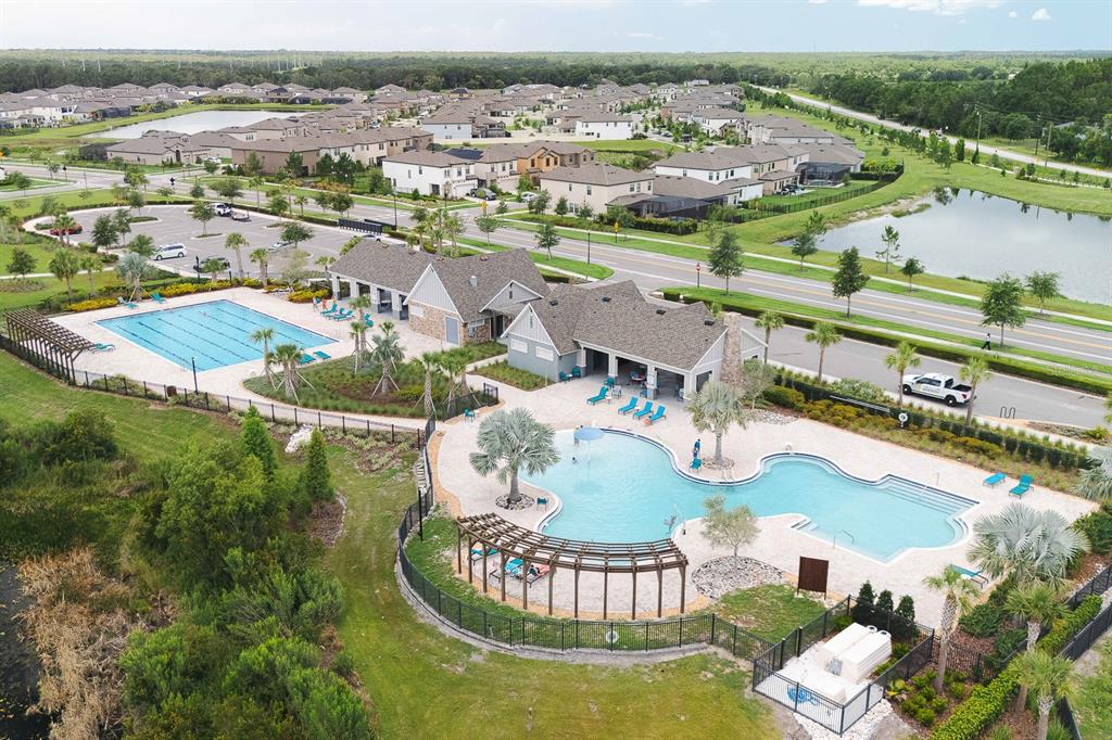 12952 Wellspring Drive Lithia, FL 33547 - Photo 45 of 46 an aerial view of residential houses with outdoor space