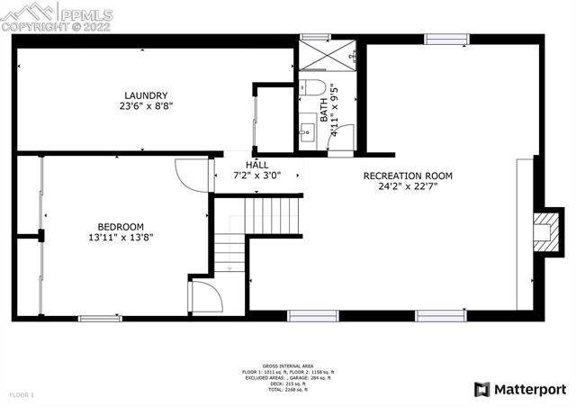 4095 Hollow Road Colorado Springs, CO 80917 - Photo 41 of 41 Finished Basement Floorplan