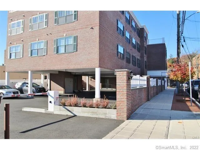 a view of a building with entryway
