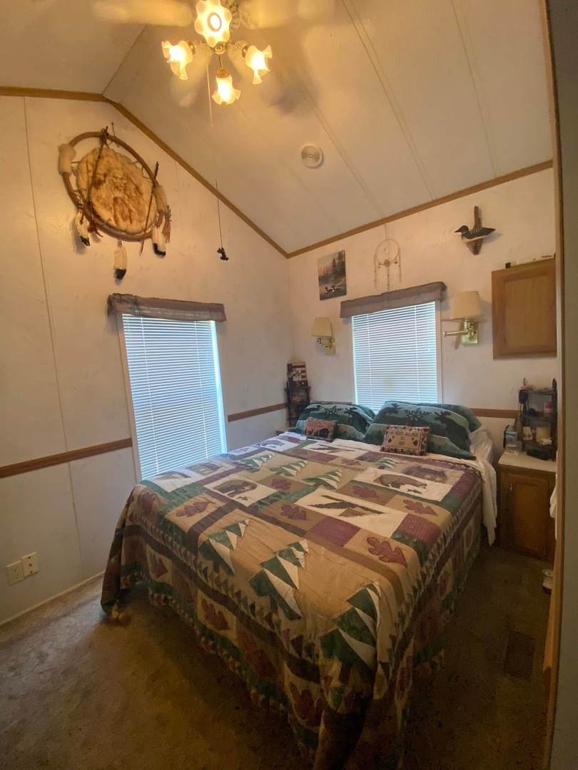 2795 East 28th Road Marseilles, IL 61341 - Photo 33 of 35 a bedroom with a bed and a mirror