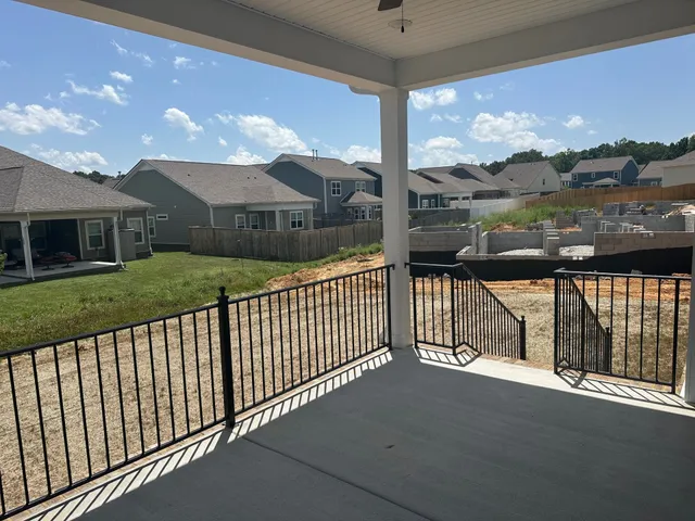 a view of a street from a balcony