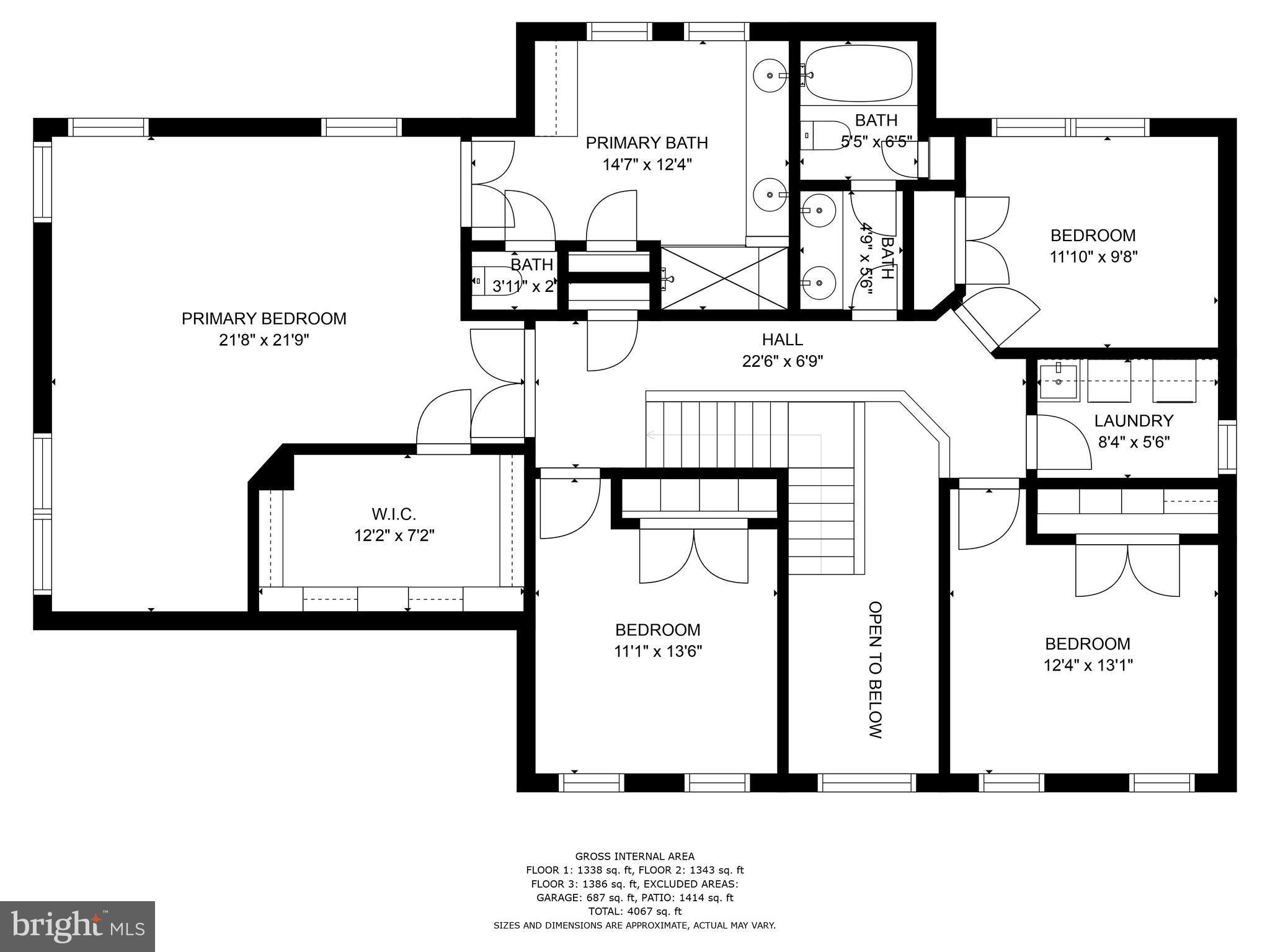 253 Woodard Road Arnold, MD 21012 - Photo 54 of 55 Upper level floor plan
