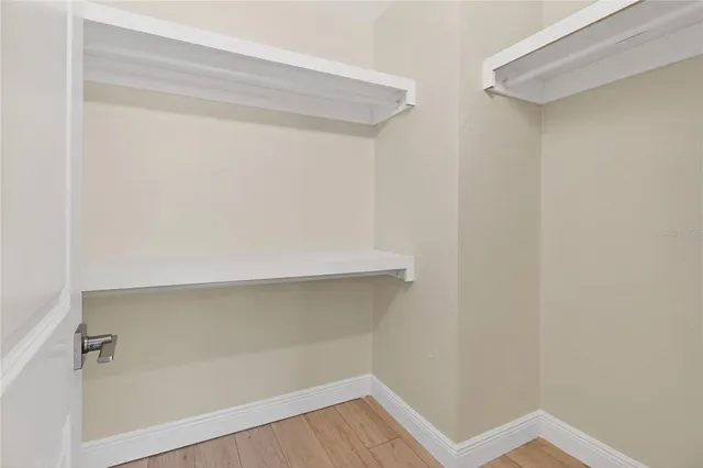 a view of small space with closet