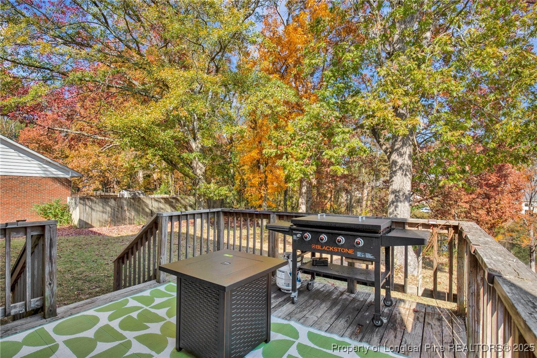 529 Old Farm Road Fayetteville, NC 28314 - Photo 28 of 35 a view of a roof deck with wooden fence and floor