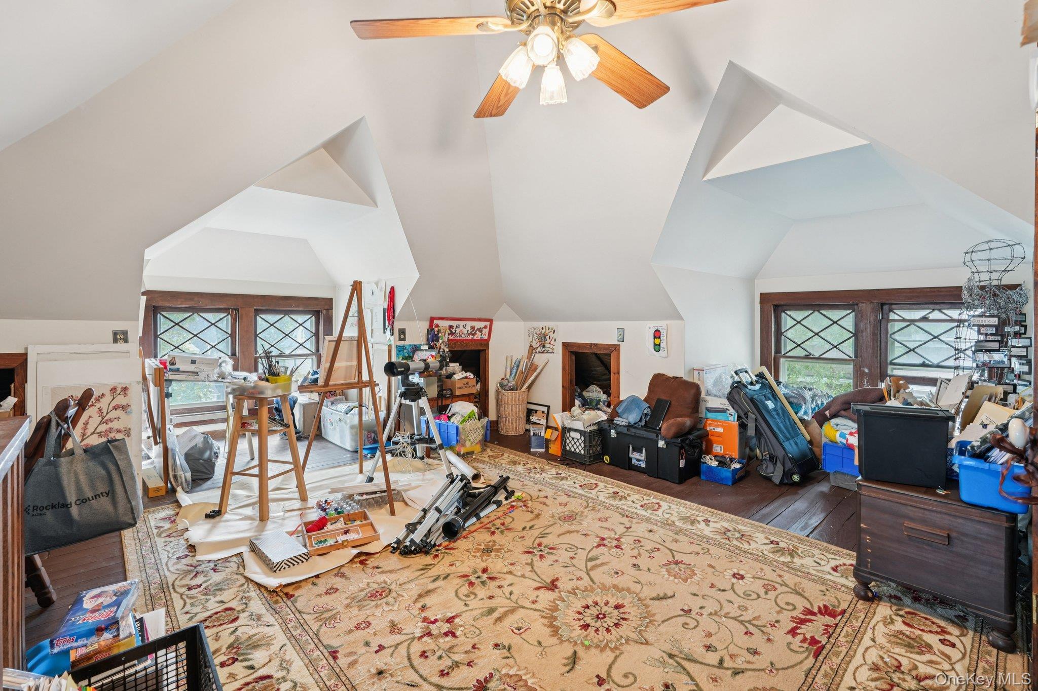 74 East Maple Avenue Suffern, NY 10901 - Photo 35 of 50 3rd Floor Guest Suite, Office, studio vaulted ceiling, and a ceiling fan