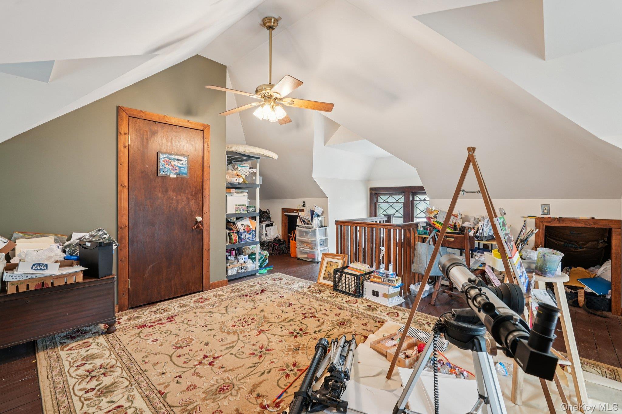 74 East Maple Avenue Suffern, NY 10901 - Photo 36 of 50 3rd Floor Guest Suite, Office, studio vaulted ceiling, and a ceiling fan