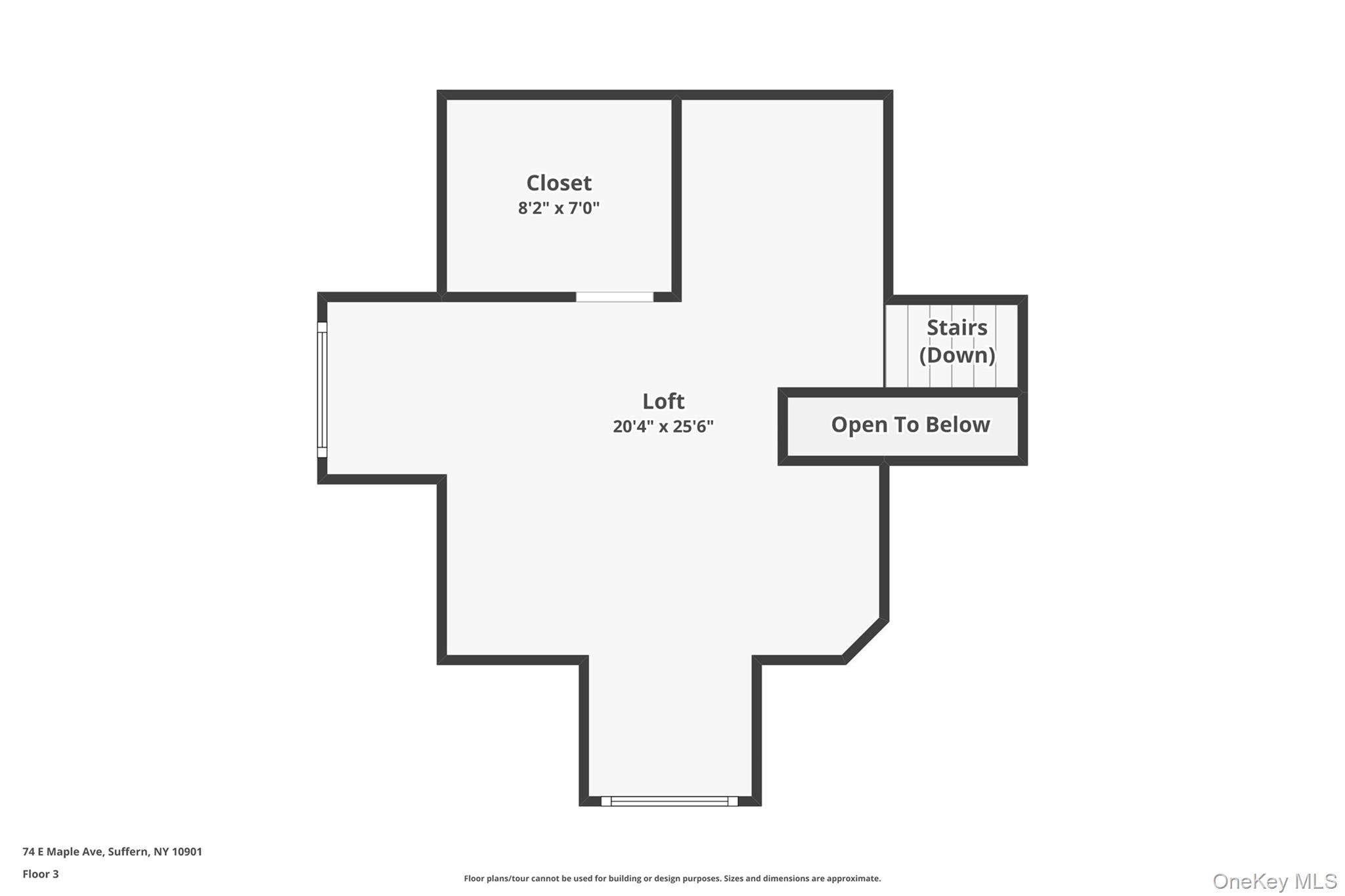 74 East Maple Avenue Suffern, NY 10901 - Photo 50 of 50 3rd floor plan / room layout