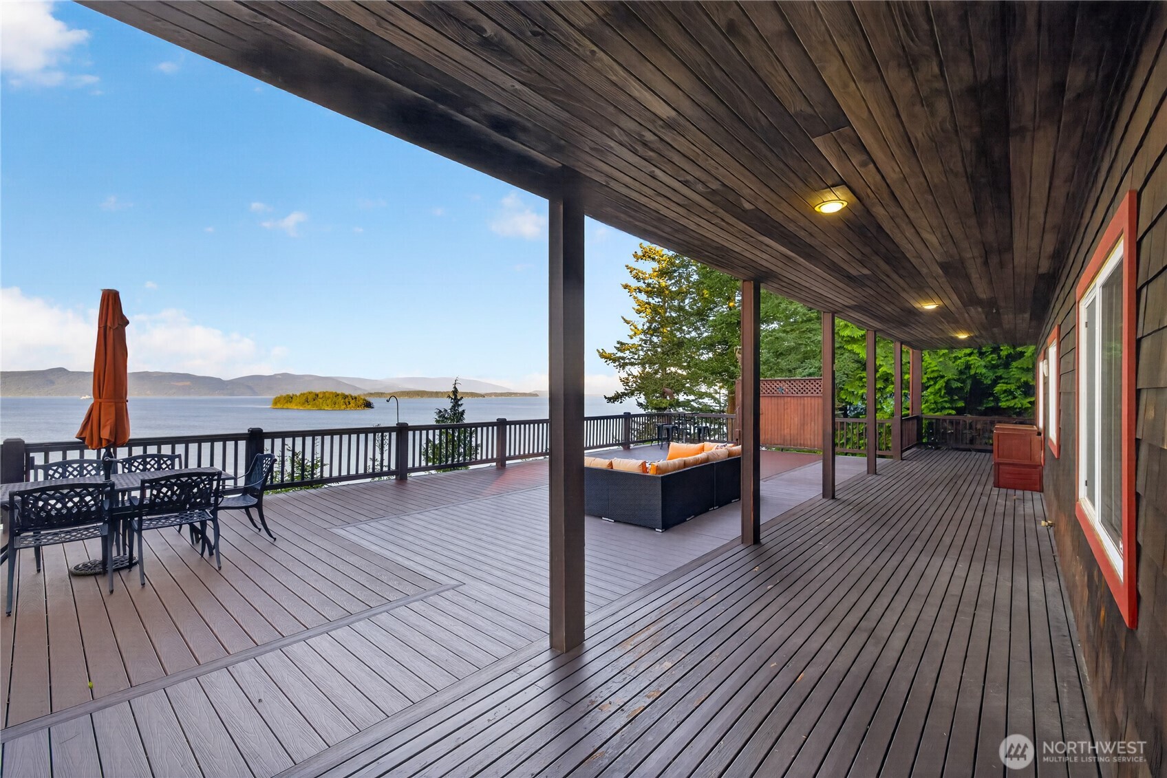 4623 Guemes Island Road Anacortes, WA 98221 - Photo 25 of 40 a view of a balcony with chairs