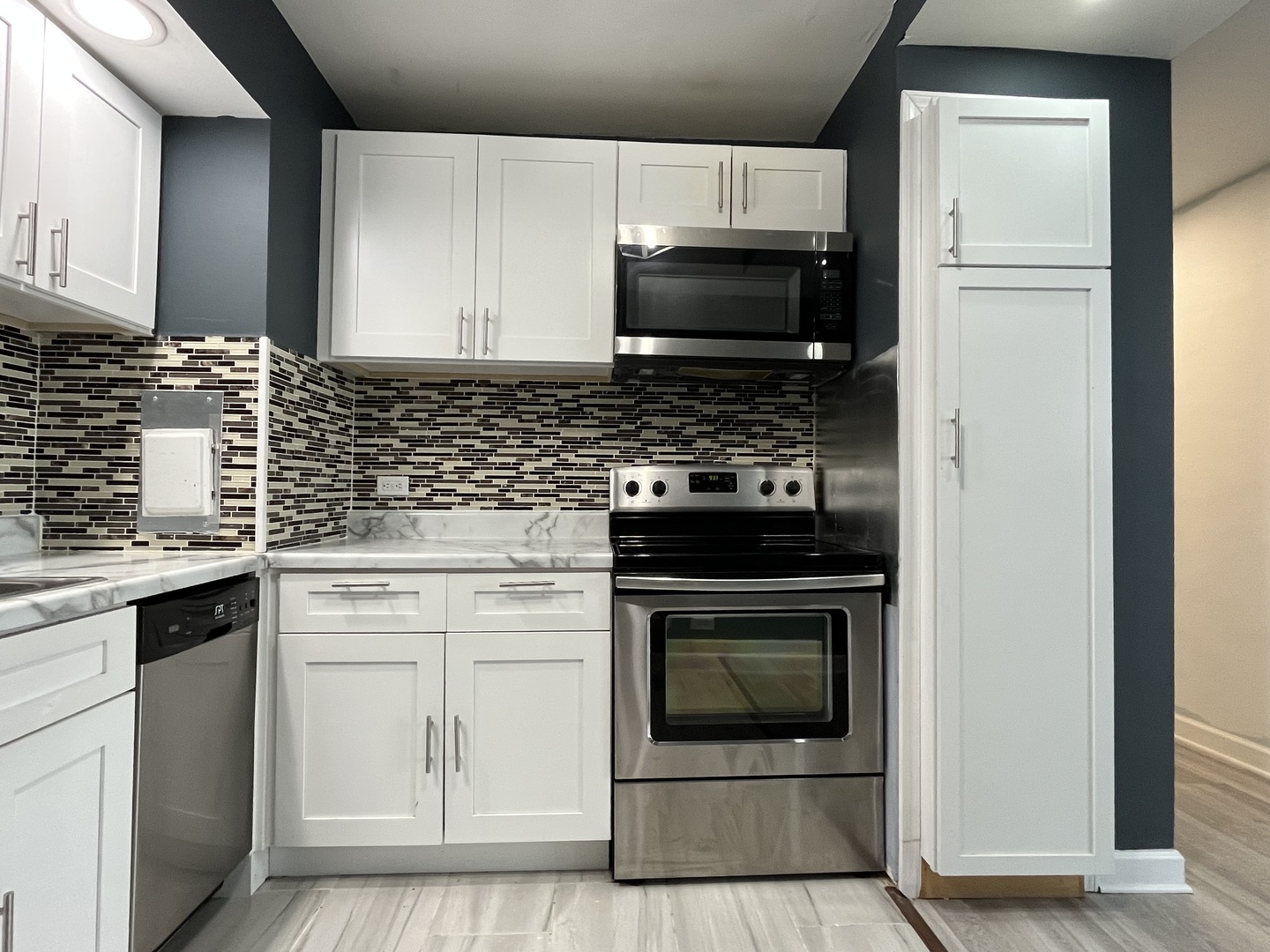 6171 North Sheridan Road, Unit 2502 Chicago, IL 60660 - Photo 9 of 28 a kitchen with cabinets stainless steel appliances and a sink