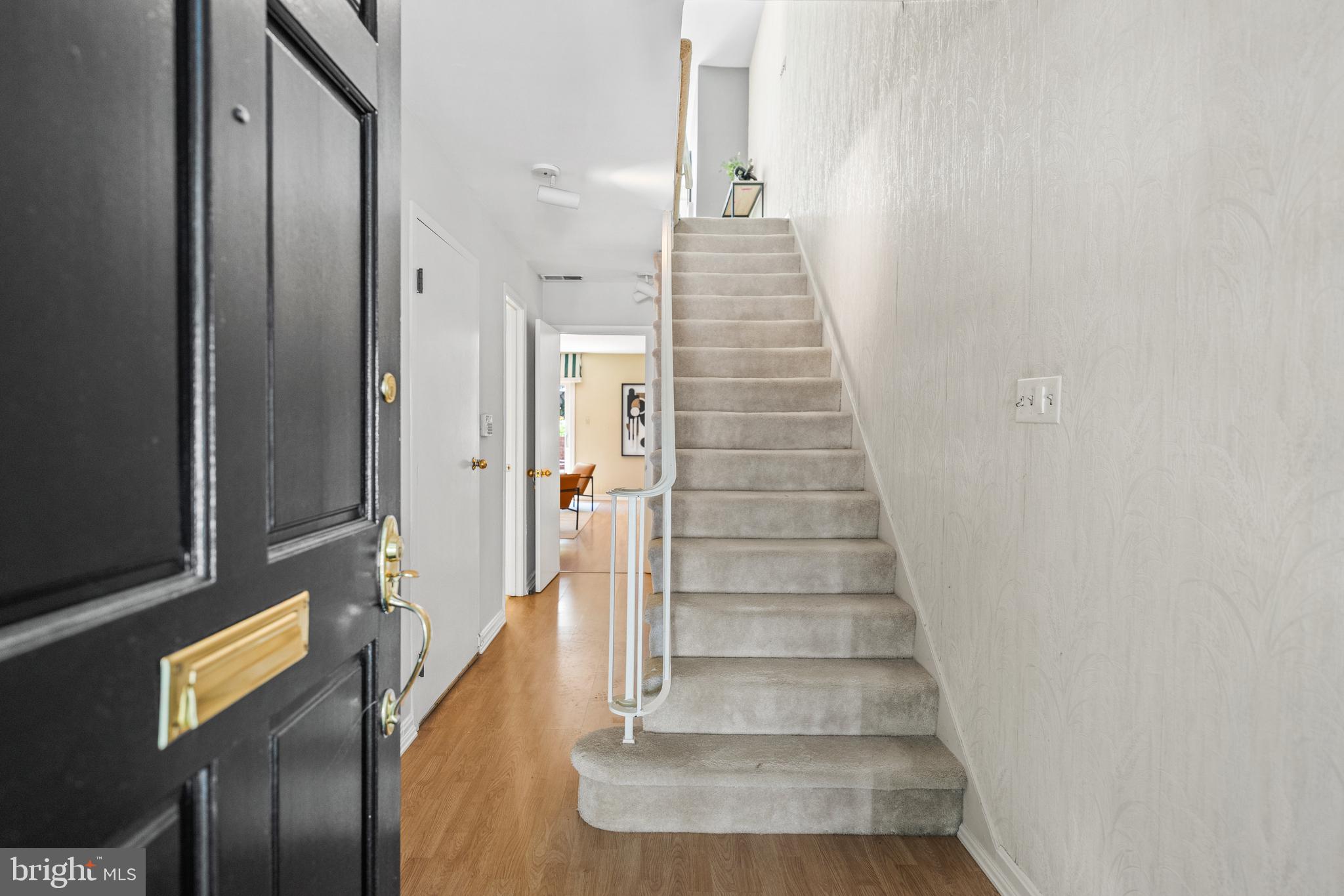 413 D Street Southeast Washington, DC 20003 - Photo 4 of 41 Front Entrance and First Level Hall, Stairs to 2nd