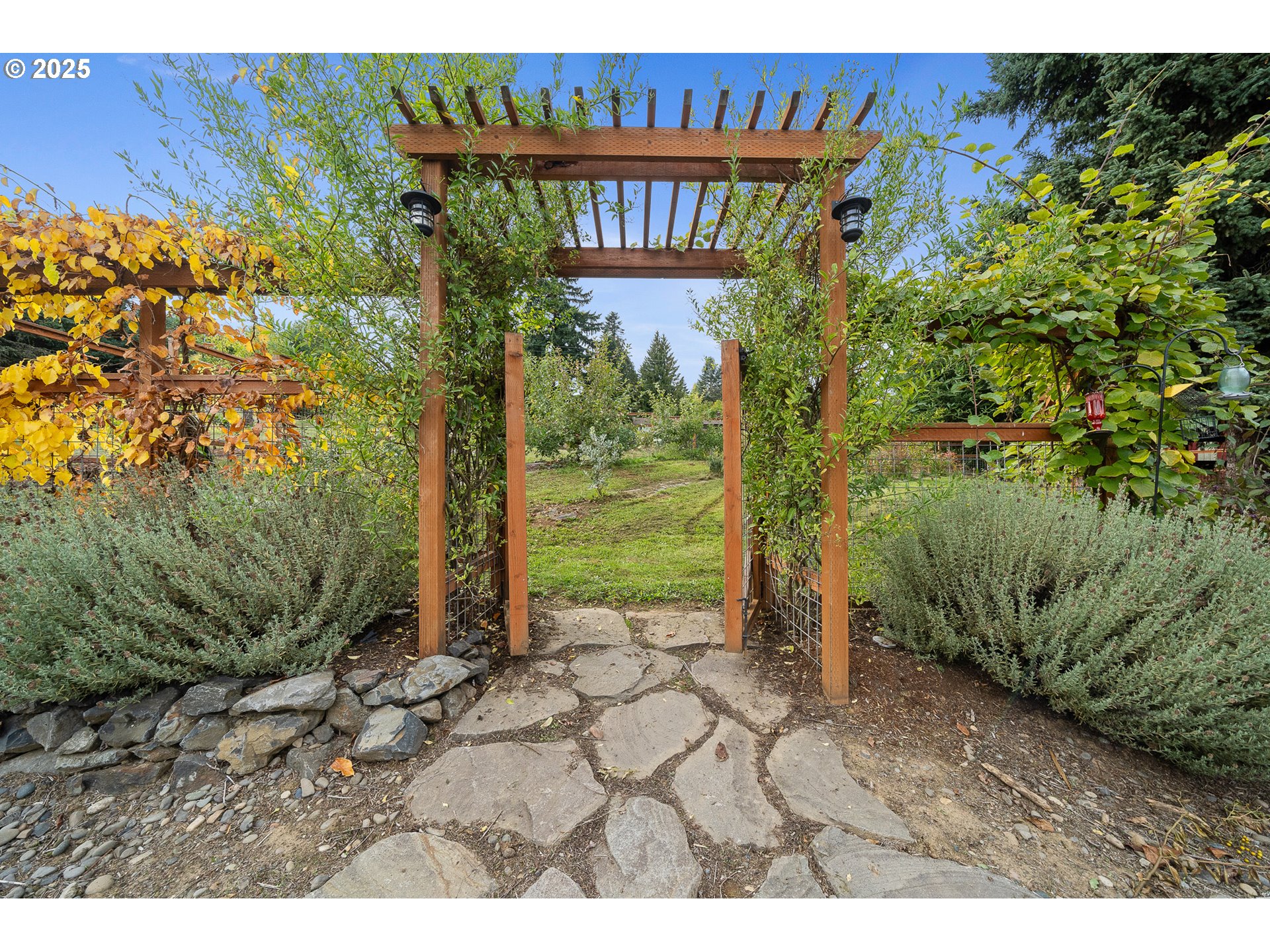 33281 Kammeyer Road Scappoose, OR 97056 - Photo 32 of 48 a view of a yard with plants and wooden fence