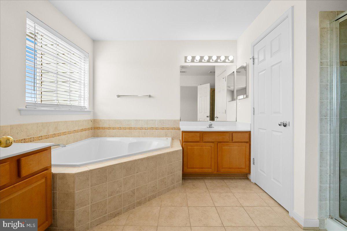 927 Buttonwood Terrace Northeast Leesburg, VA 20176 - Photo 34 of 44 a spacious bathroom with a tub sink and mirror
