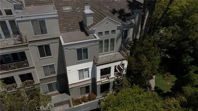 a front view of a multi story building