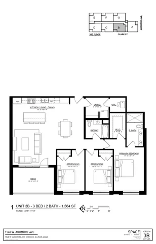 $799,000 | 1548 West Ardmore Avenue, Unit 3B, Chicago, IL 60660
