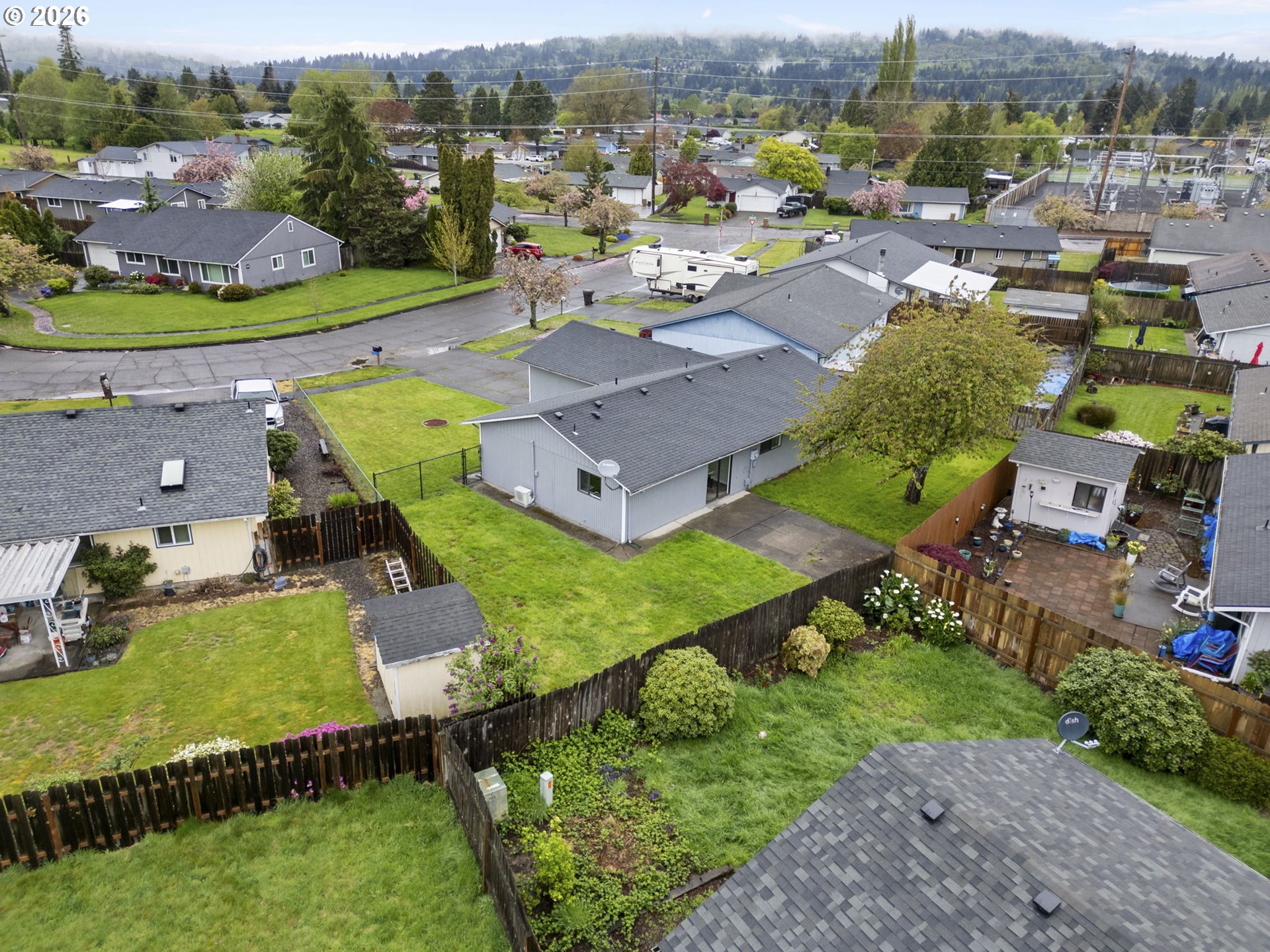 7 Olive Court Longview, WA 98632 - Photo 35 of 35 an aerial view of a house with a big yard