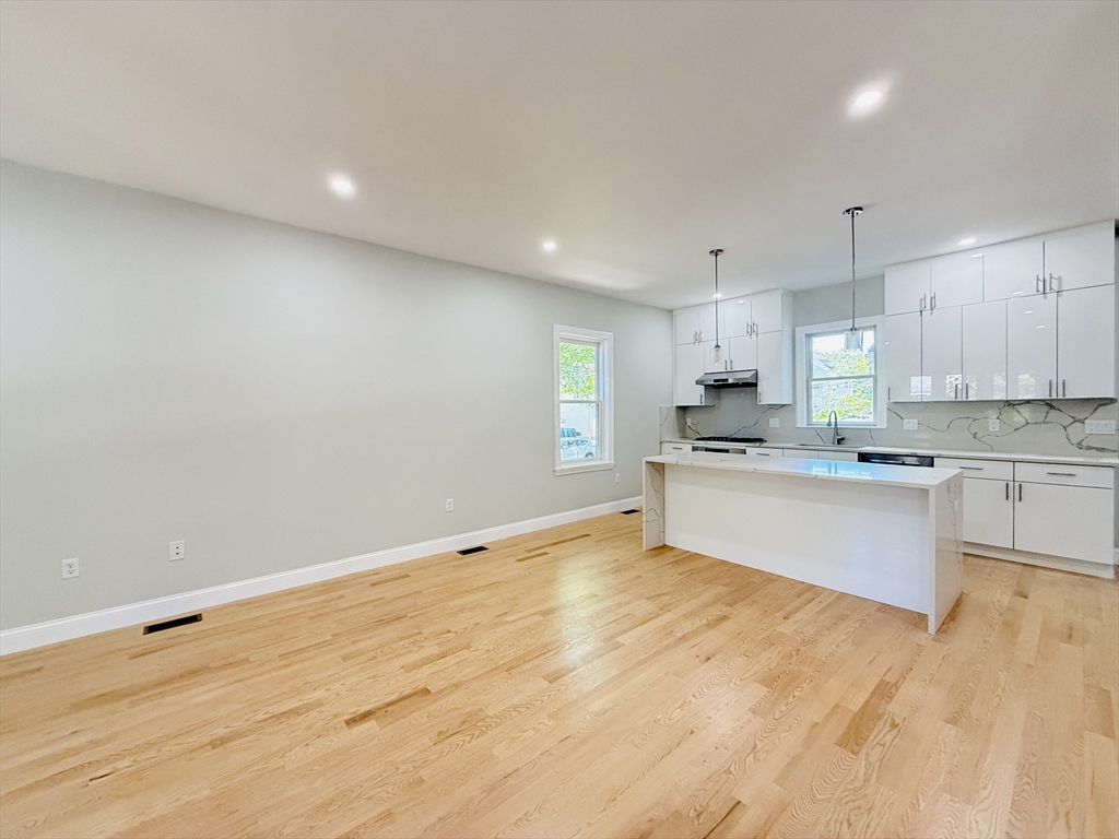 4 Baldwin Street, Unit 4 Newton, MA 02458 - Photo 3 of 30 a large kitchen with granite countertop a sink and cabinets