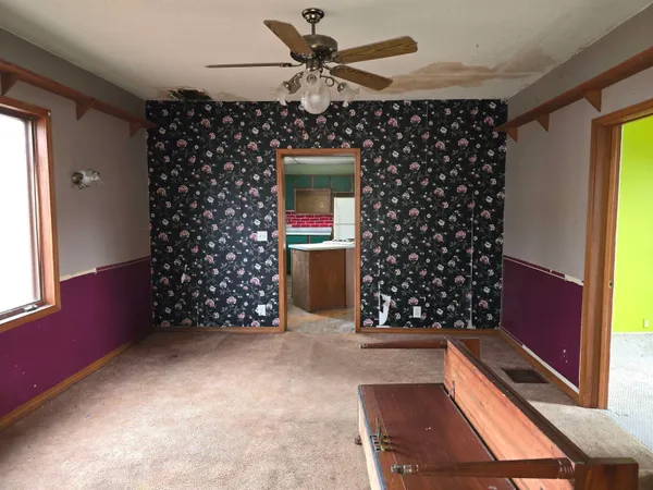 an empty room with a window