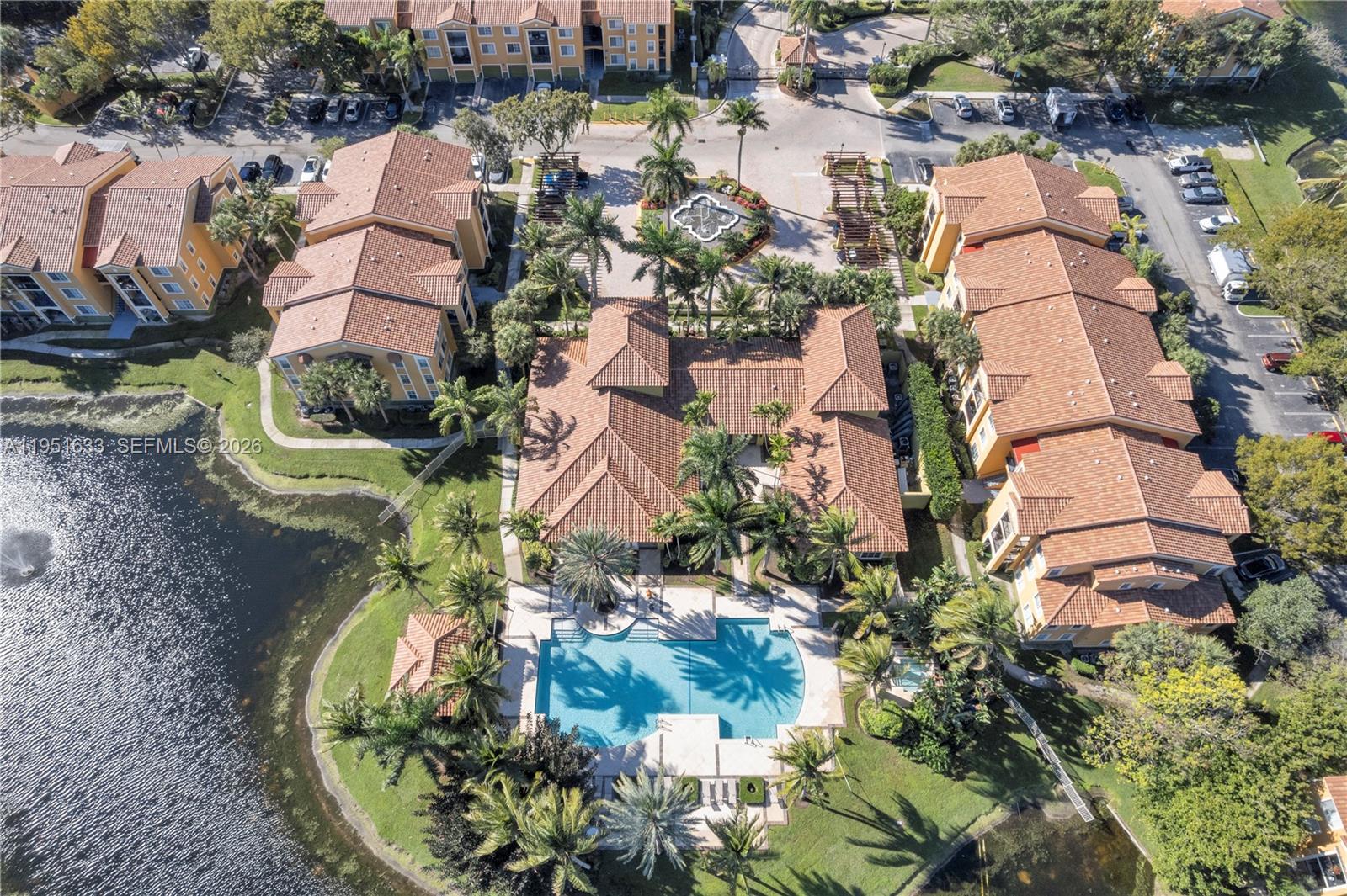 2400 East Preserve Way, Unit 101 Miramar, FL 33025 - Photo 37 of 41 an aerial view of residential house with outdoor space and swimming pool