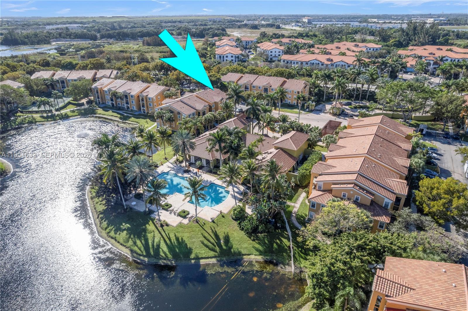 2400 East Preserve Way, Unit 101 Miramar, FL 33025 - Photo 39 of 41 an aerial view of a house with a garden