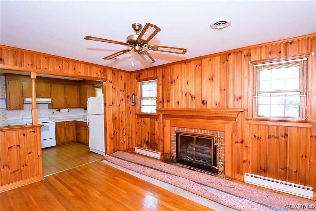 751 Courthouse Road North Chesterfield, VA 23236 - Photo 15 of 37 a view of a kitchen with a sink and a fireplace