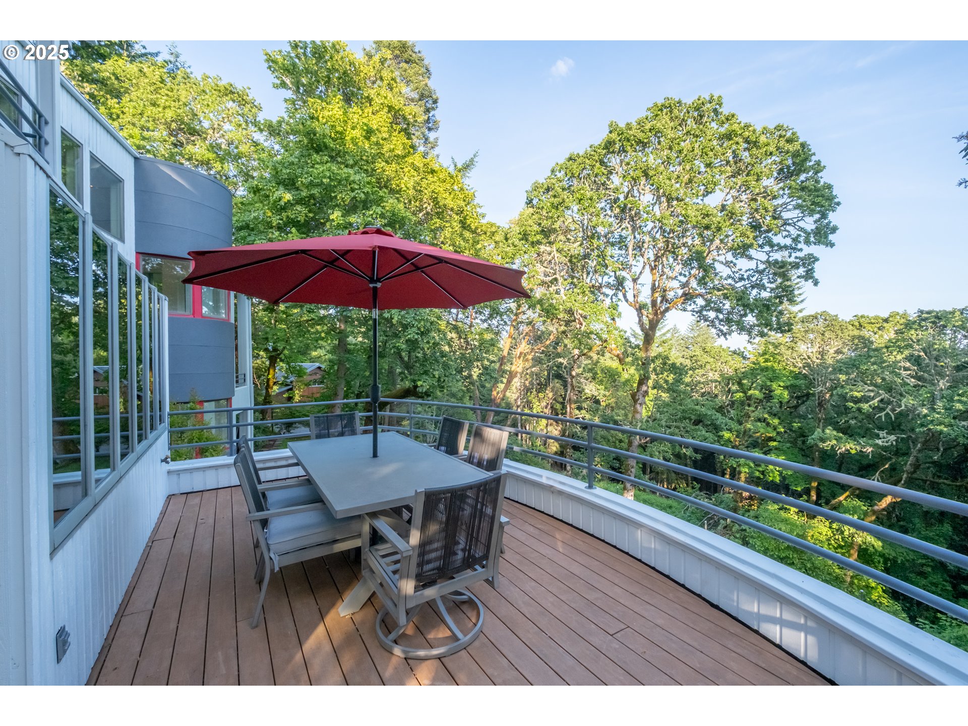 2790 Northwest Sulphur Springs Road Corvallis, OR 97330 - Photo 24 of 48 a view of balcony with wooden floor and outdoor seating