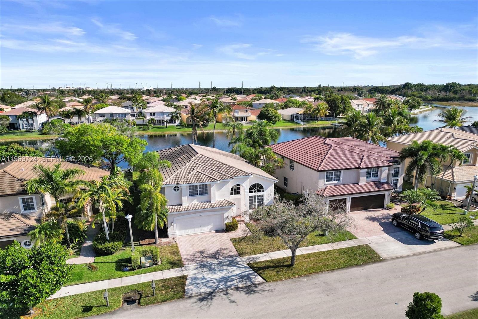 17431 Southwest 35th Street Miramar, FL 33029 - Photo 55 of 61 a aerial view of a house with a garden and plants