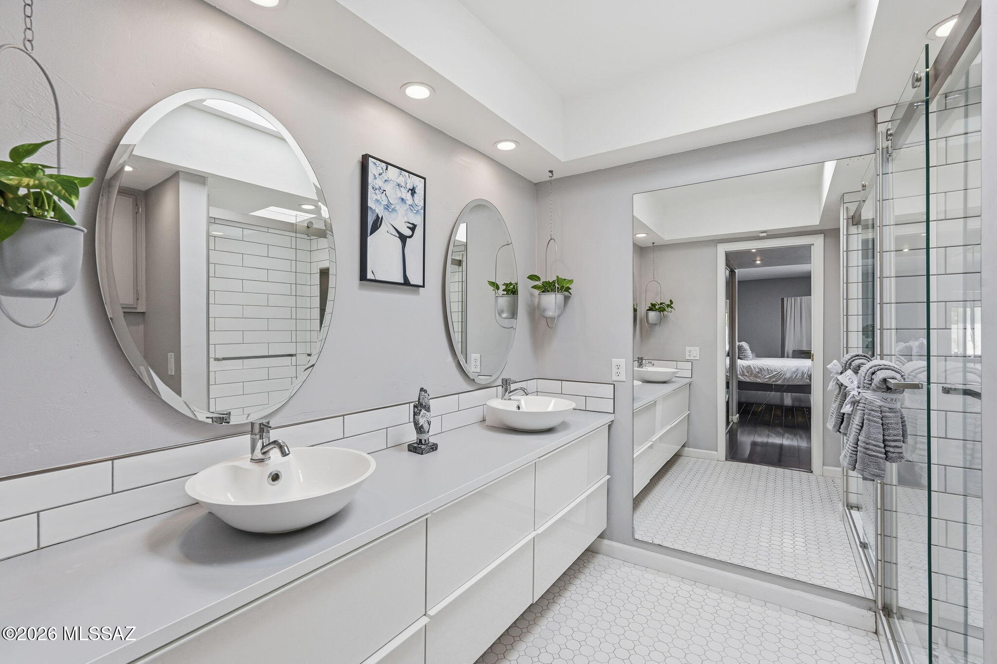 2854 West Magee Road Tucson, AZ 85742 - Photo 21 of 36 Primary bathroom, can't say enough. Clean lines, high end finishes, custom walk-in shower ....