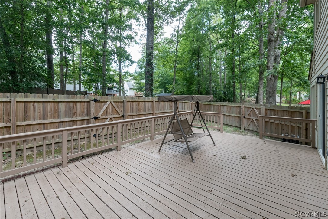 1400 Stone River Road North Chesterfield, VA 23235 - Photo 32 of 34 a view of balcony with wooden floor and outdoor seating