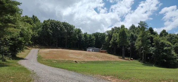 a view of a backyard