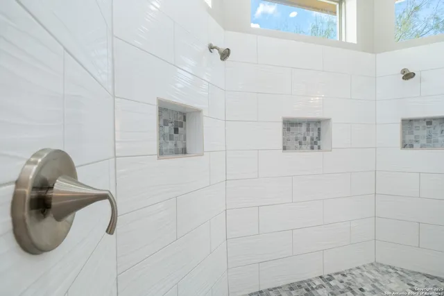 a close view of a shower