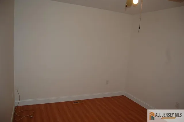 a view of small space with racks on the wall