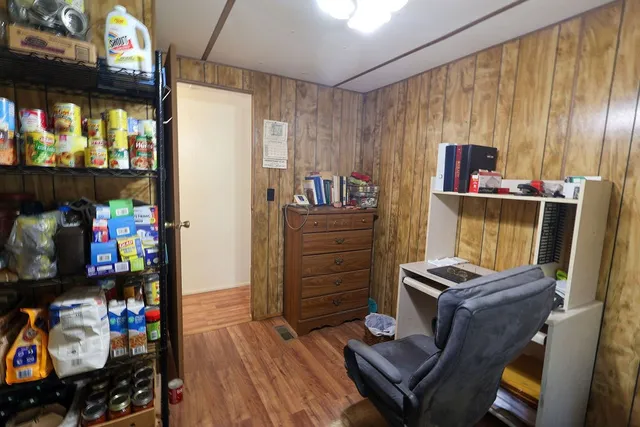 a room with furniture and a window