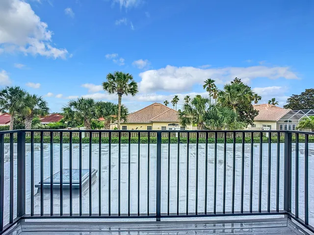 a view of lake from balcony