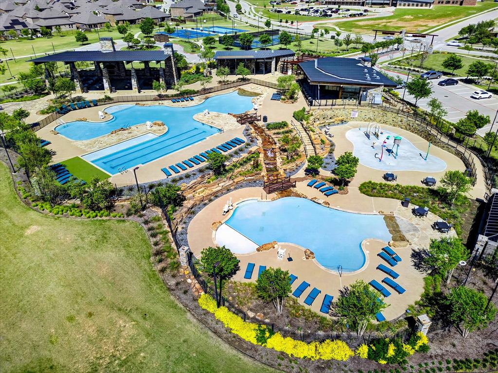 2816 Permian Road Aubrey, TX 76227 - Photo 31 of 36 Drone / aerial view of a pool