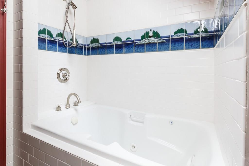 278 South Dyer Neck Road Newcastle, ME 04553 - Photo 24 of 29 Upstairs Whirlpool with Maine Tile