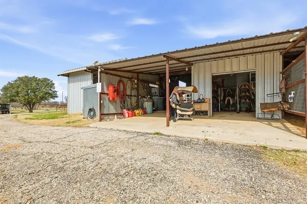 a view of a house with a patio