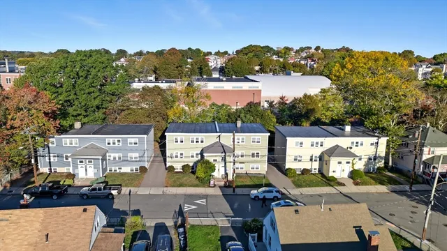 a view of a city with a mountain