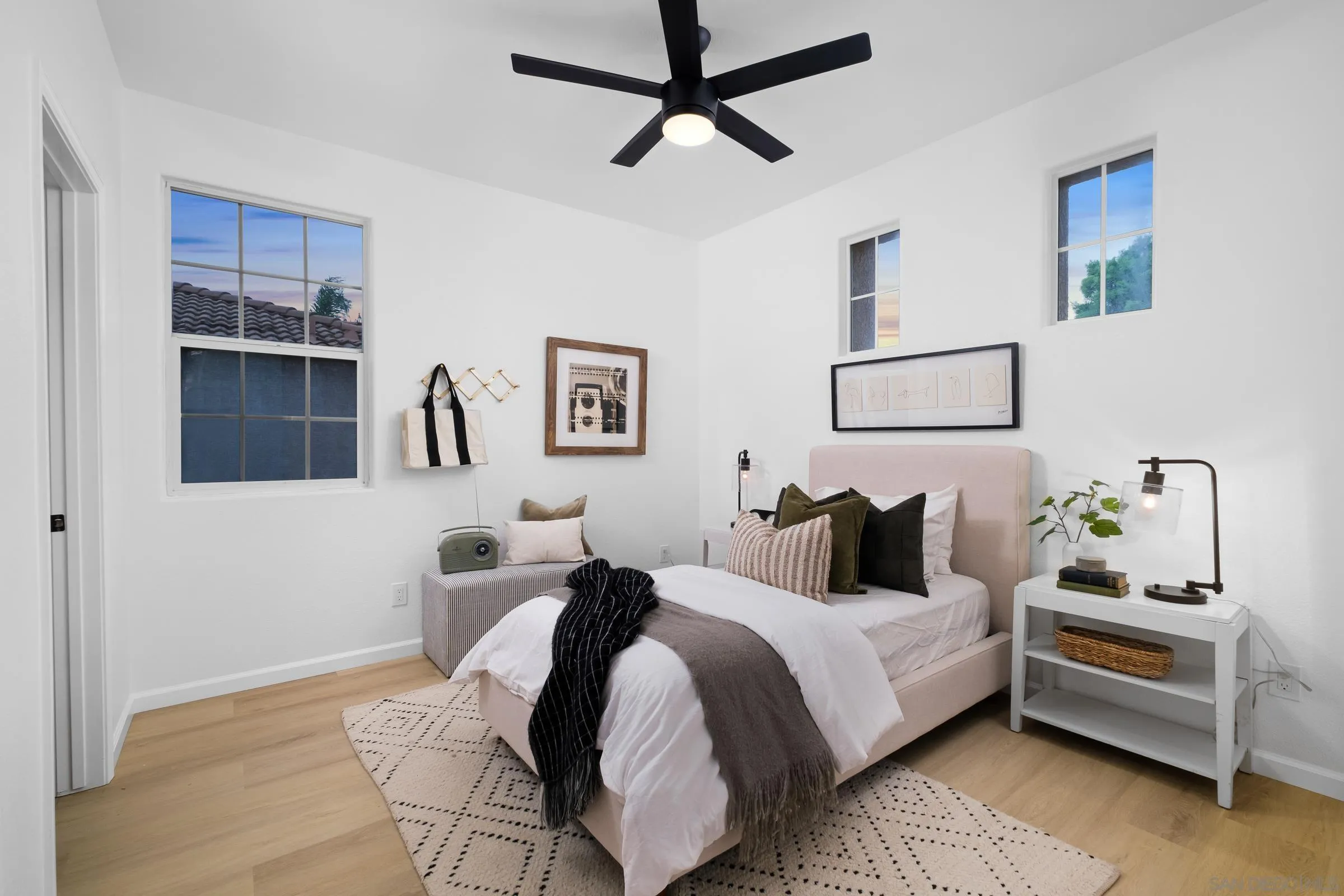 550 Echo Lane San Marcos, CA 92078 - Photo 11 of 51 a bedroom with a bed and ceiling fan