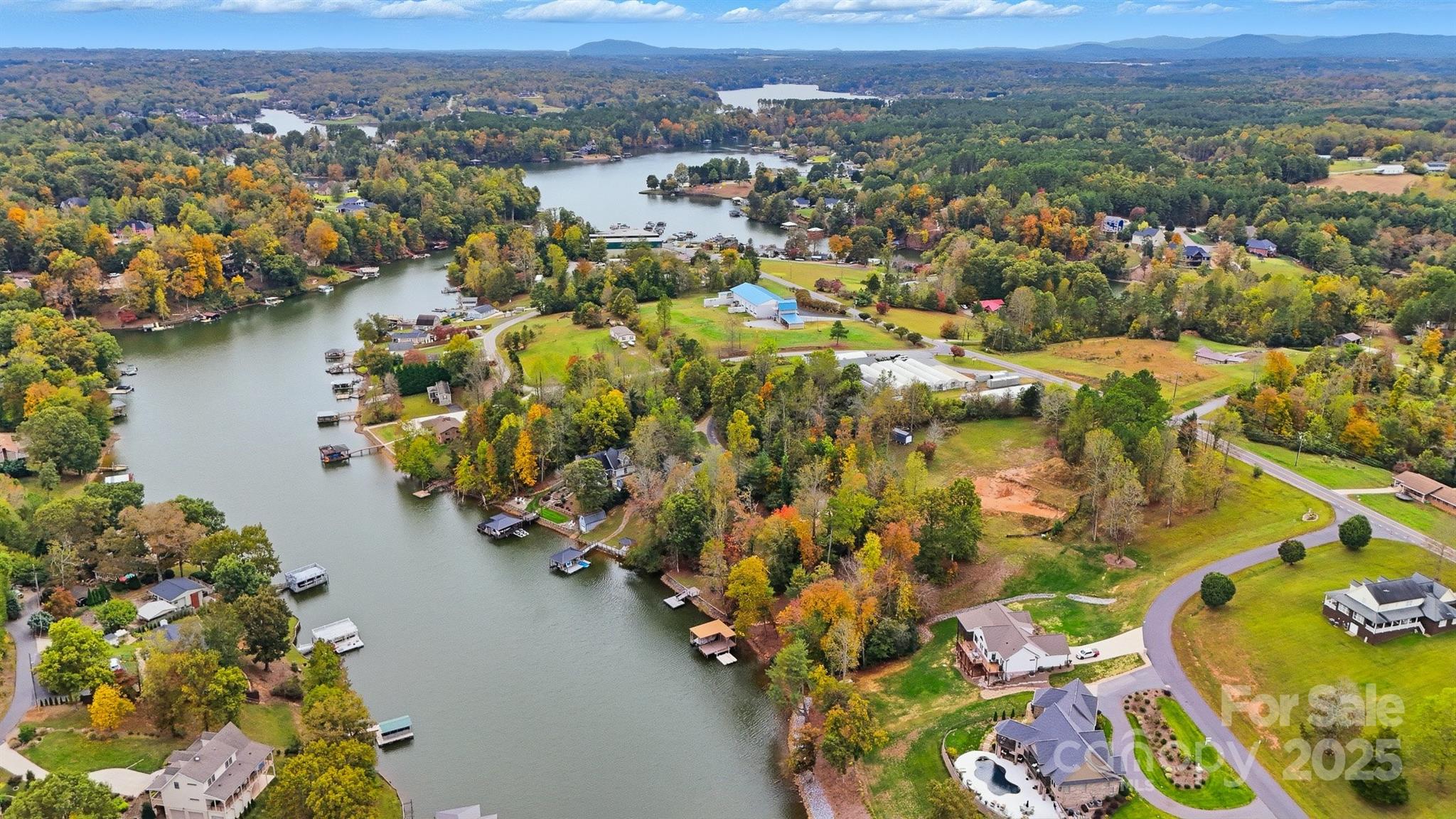 5411 Icard Ridge Road Hickory, NC 28601 - Photo 22 of 26 an aerial view of lake and residential houses with outdoor space