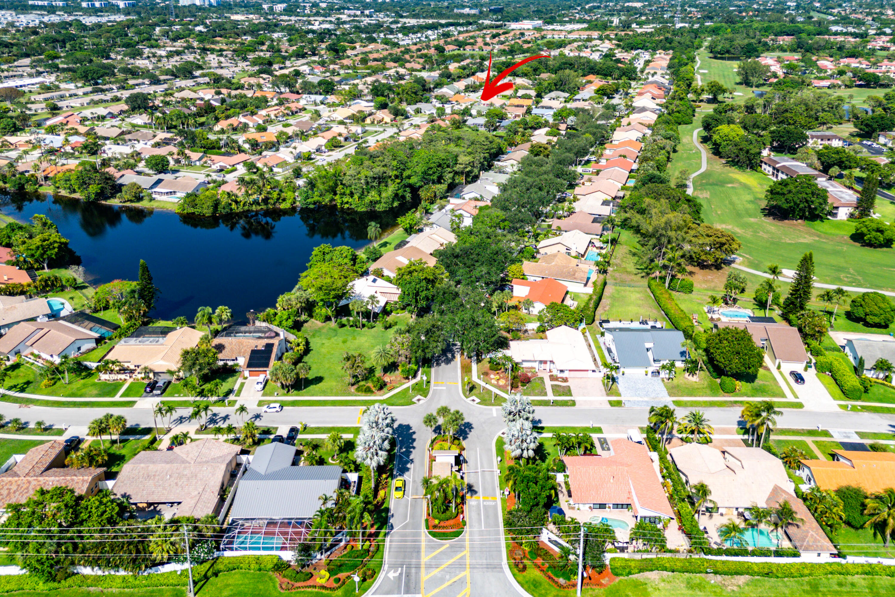 21212 Escondido Way Boca Raton, FL 33433 - Photo 39 of 48 an aerial view of residential houses with outdoor space and street view