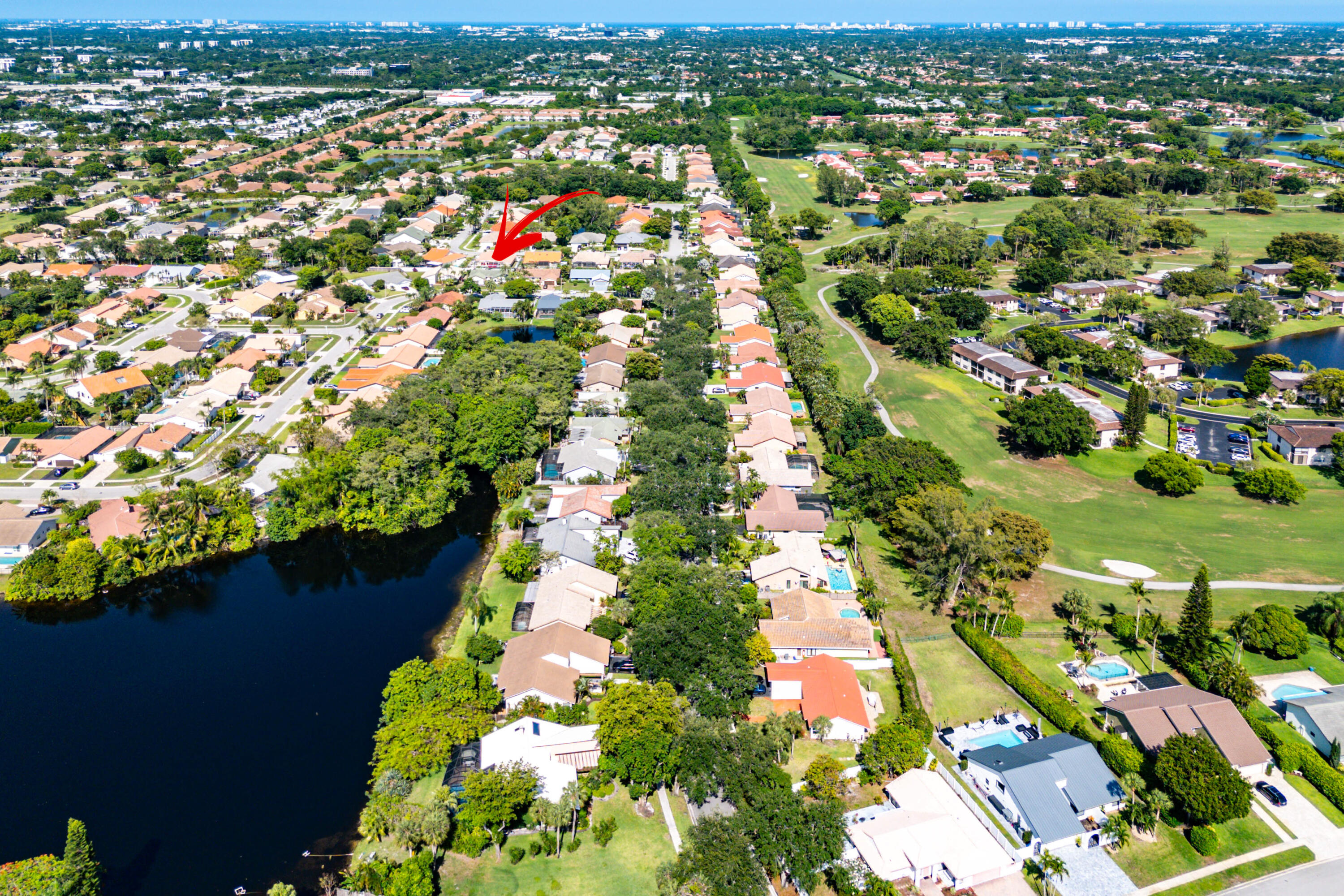 21212 Escondido Way Boca Raton, FL 33433 - Photo 47 of 48 an aerial view of residential houses with outdoor space